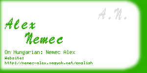 alex nemec business card